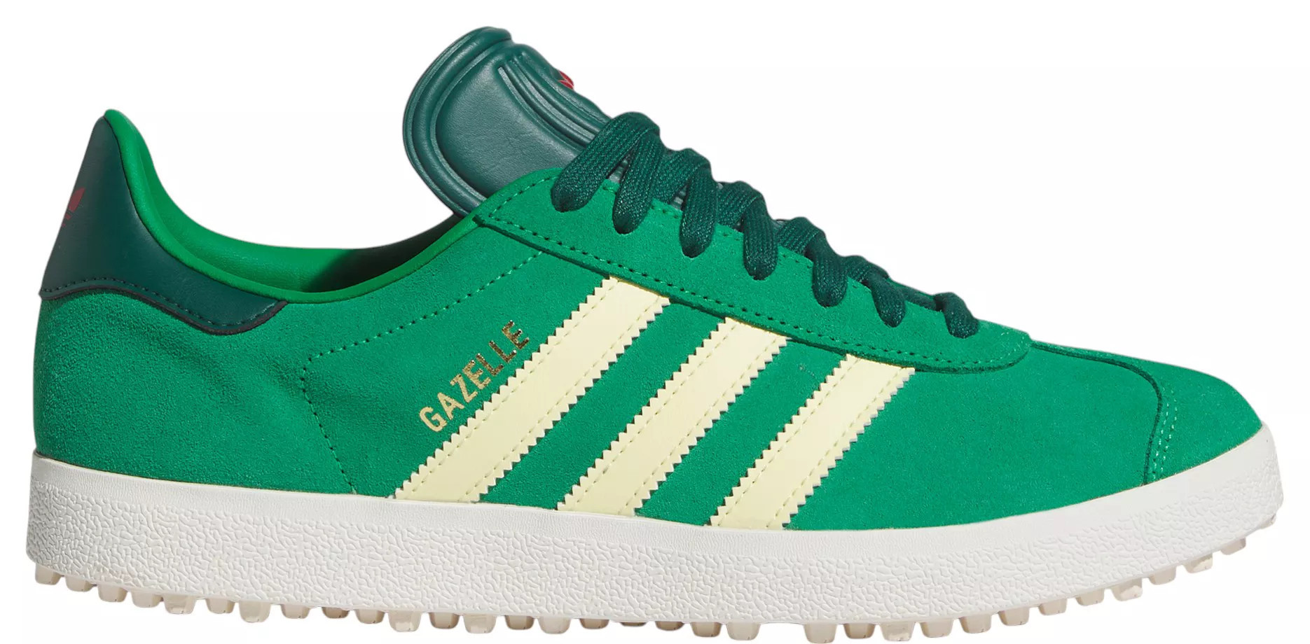 adidas Originals Men's Gazelle Spikeless Golf Shoes, M9.5/W10.5, Green/Yellow | Great Father's Day Gift | Golf Galaxy