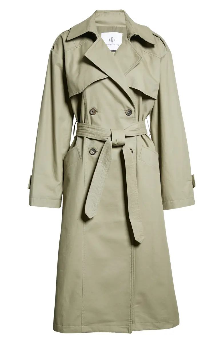 ANINE BING Finley Double Breasted Trench Coat | Nordstrom | Nordstrom