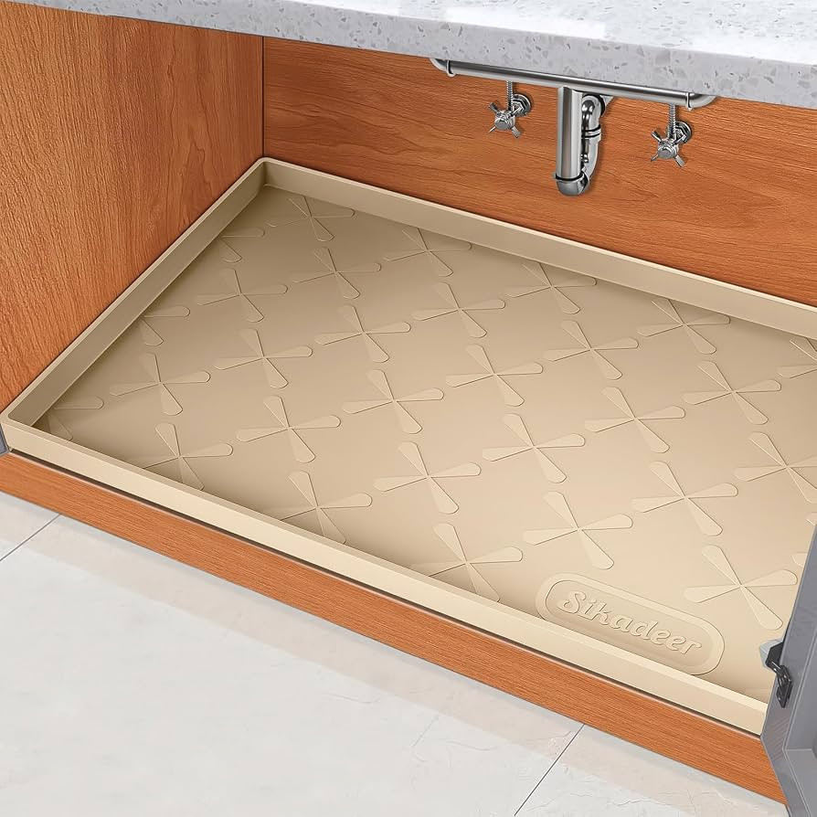 SIKADEER 37" x 22" Under Sink Mat Waterproof, Silicone Mat Kitchen Drawer Shelf and Cabinet Liner... | Amazon (US)