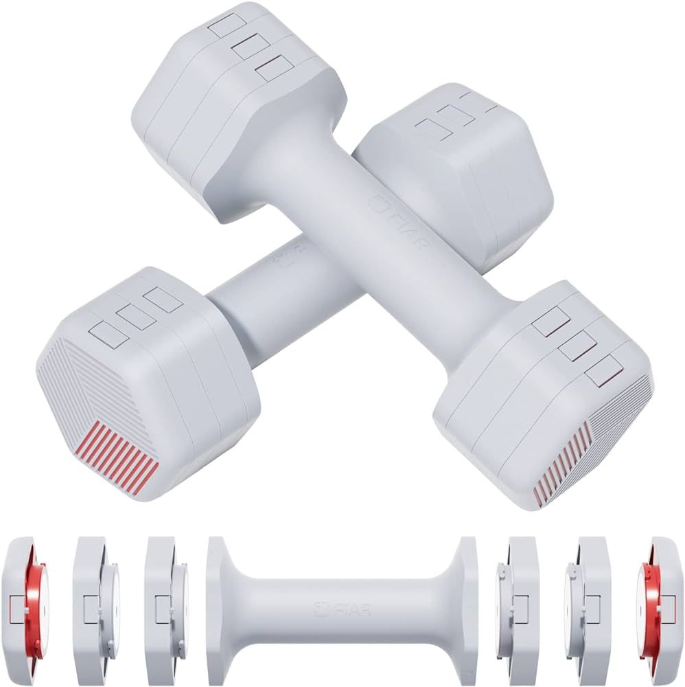 Adjustable Weight Dumbbells Set- A Pair 4lb 6lb 8lb 10lb (2-5lb Each) Free Weights Set for Home G... | Amazon (US)