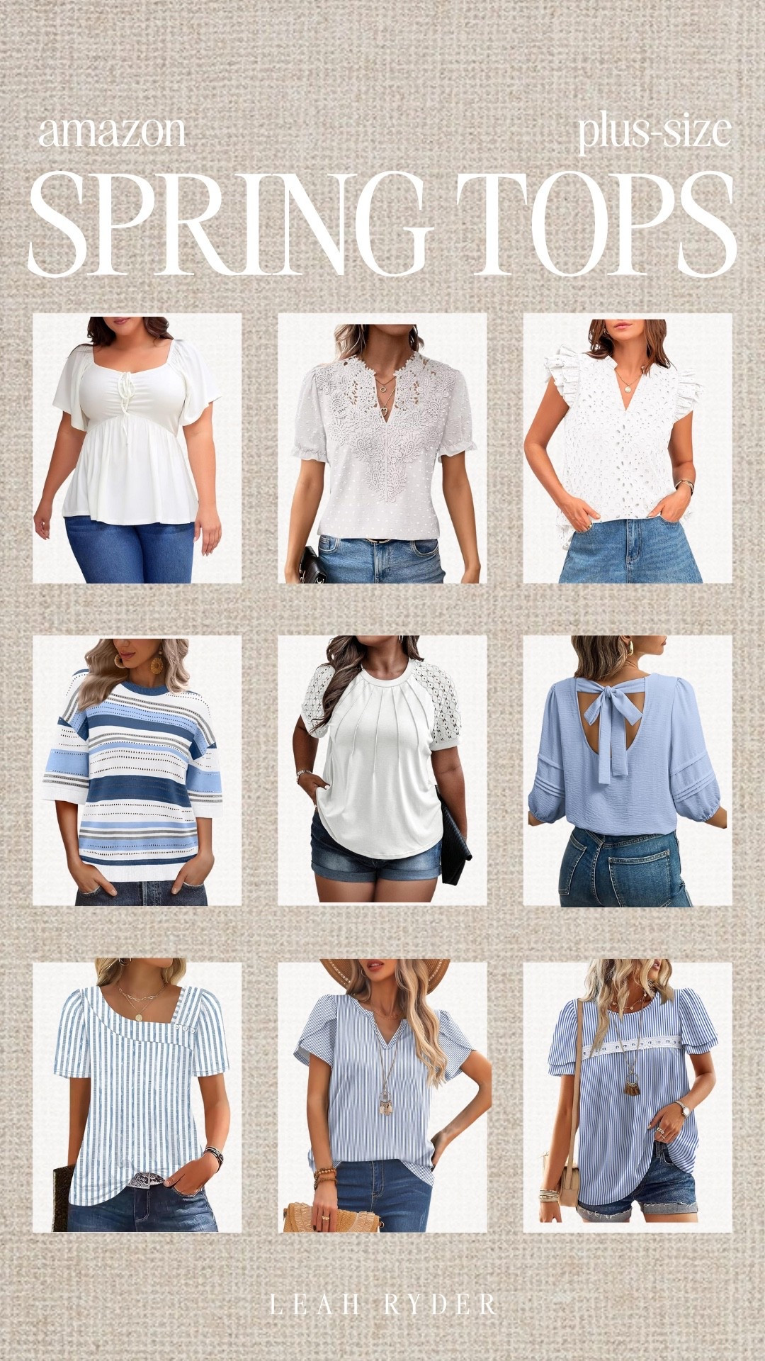 These plus-size spring tops from Amazon are lightweight, flattering, and easy to style. From eyelet details to flowy silhouettes, these spring outfits feel fresh without trying too hard. These tops pair perfectly with jeans, shorts, or casual work looks. A great mix of everyday basics and elevated spring staples.


#LTKSeasonal #LTKPlusSize