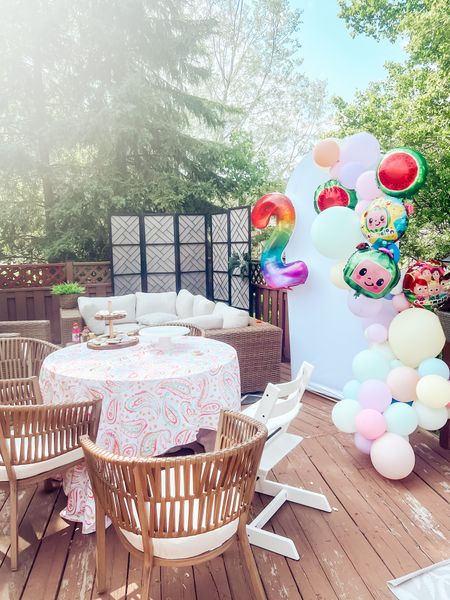 Patio Backyard Deck Outdoor Living Dining Set Birthday Party Decor 

#LTKSeasonal #LTKfamily #LTKhome