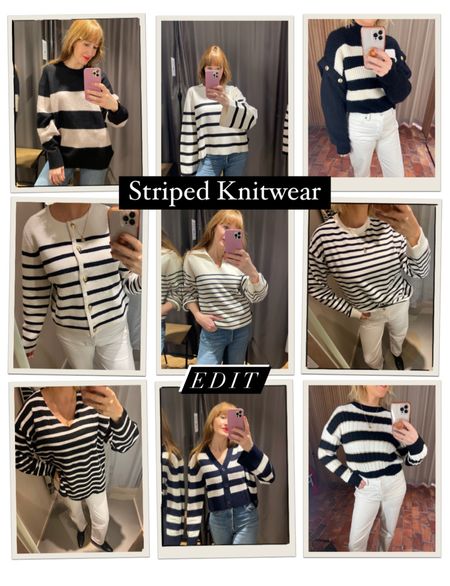 Striped jumper and cardigan knitwear from Mango, H&M and & Other Stories 

#LTKfindsunder50 #LTKSeasonal #LTKfindsunder100