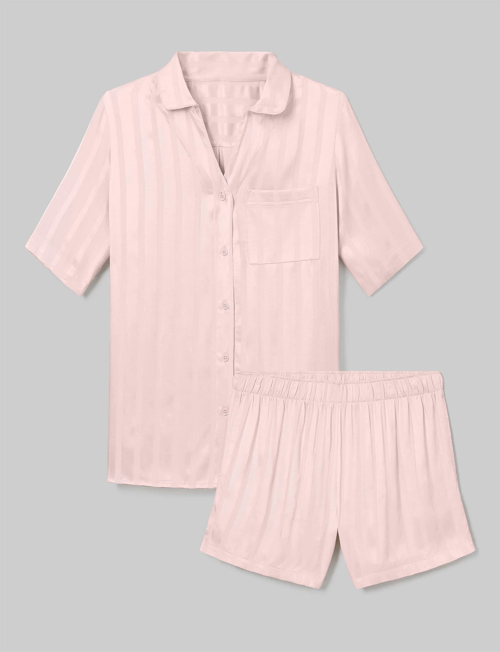 Women's Satin Jacquard Pajama Top & Short Set | Tommy John
