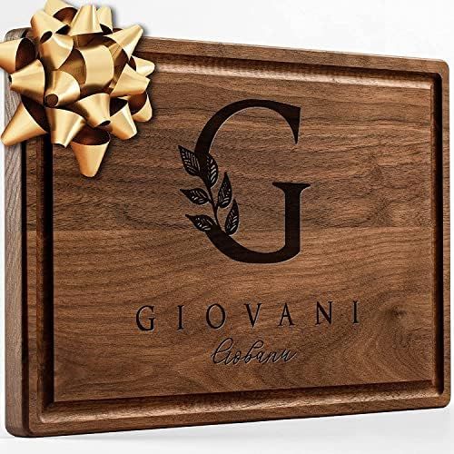 Personalized Walnut Cutting Board with Coasters, Mineral Oil and Gift Wrap Available - Customize ... | Amazon (US)
