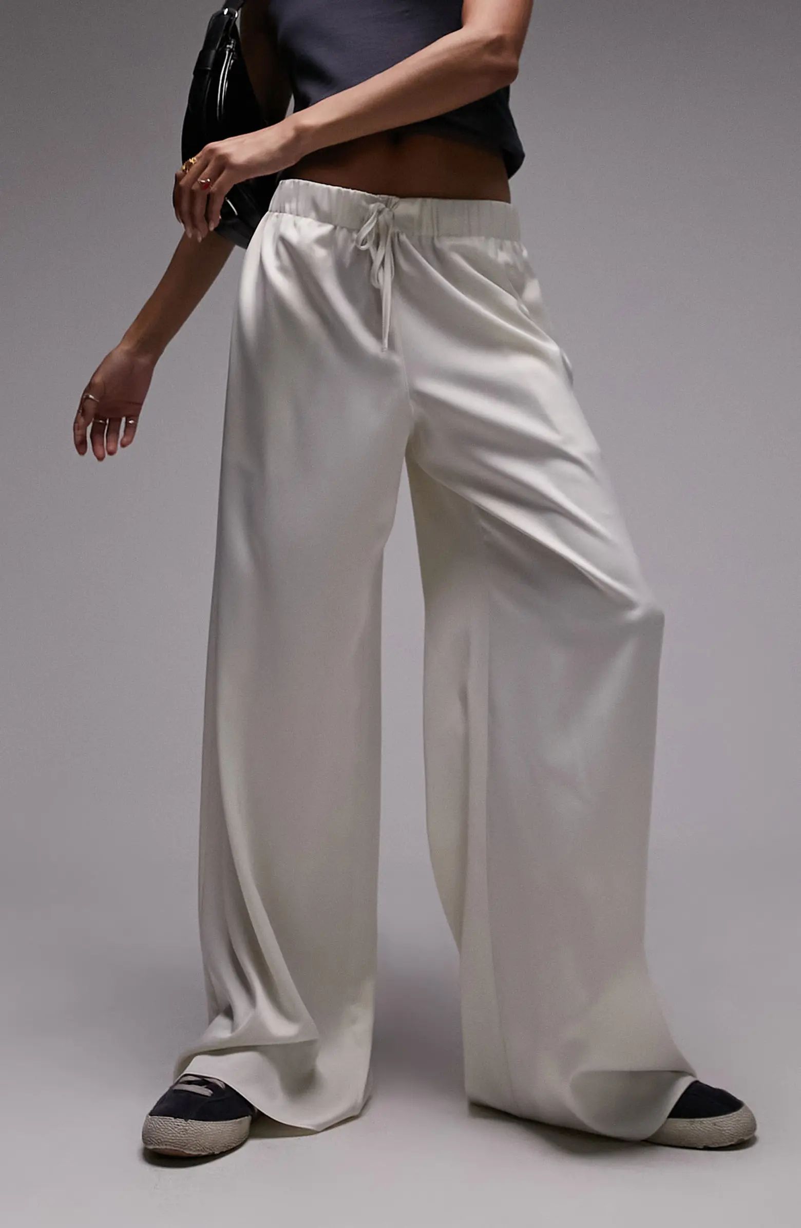 Satin Wide Leg Trousers | Nordstrom