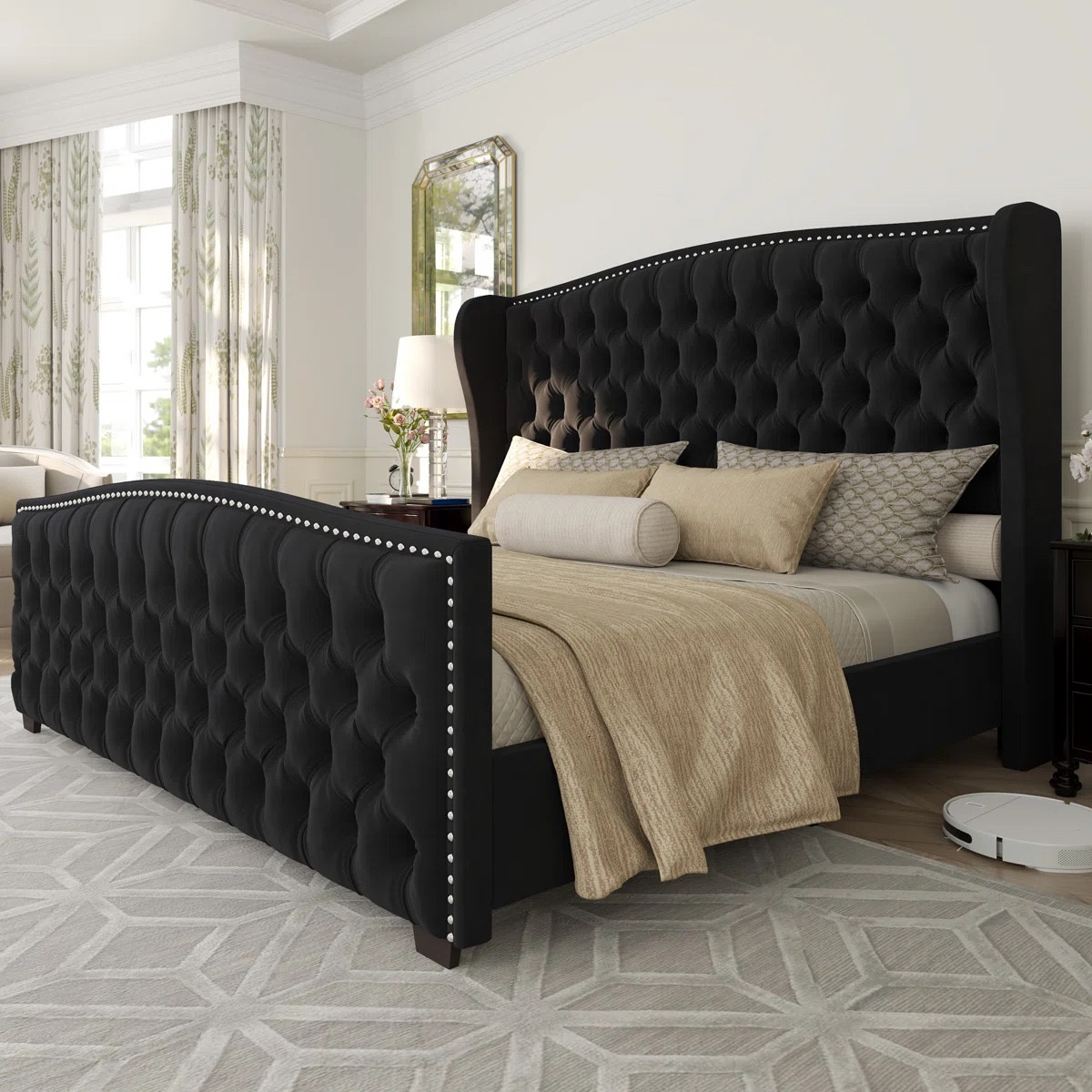 DuJuan Deep Button Tufted Upholstered King Bed with Nailhead Trim Wingback Headboard, Black

#LTKOver40 #LTKActive #LTKU

#LTKHome #LTKMidsize #LTKU