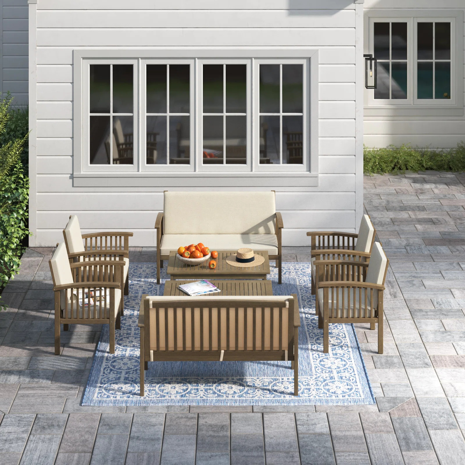 Amorae Acacia 8 - Person Patio Conversation Sets with Cushions | Wayfair North America