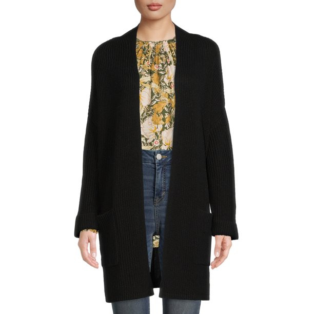 Time and Tru Shaker Cardigan - Walmart.com | Walmart (US)