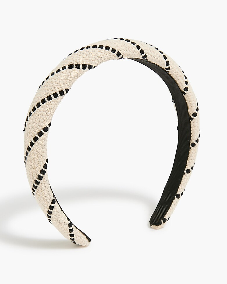 Woven striped puff headband | J.Crew Factory