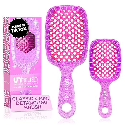 FHI Heat - UNbrush Detangling Brush Combo Pack — Original & Mini UNbrush Hairbrush for All Wet/... | Amazon (US)
