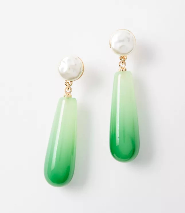 Pearlized Resin Statement Earrings | LOFT