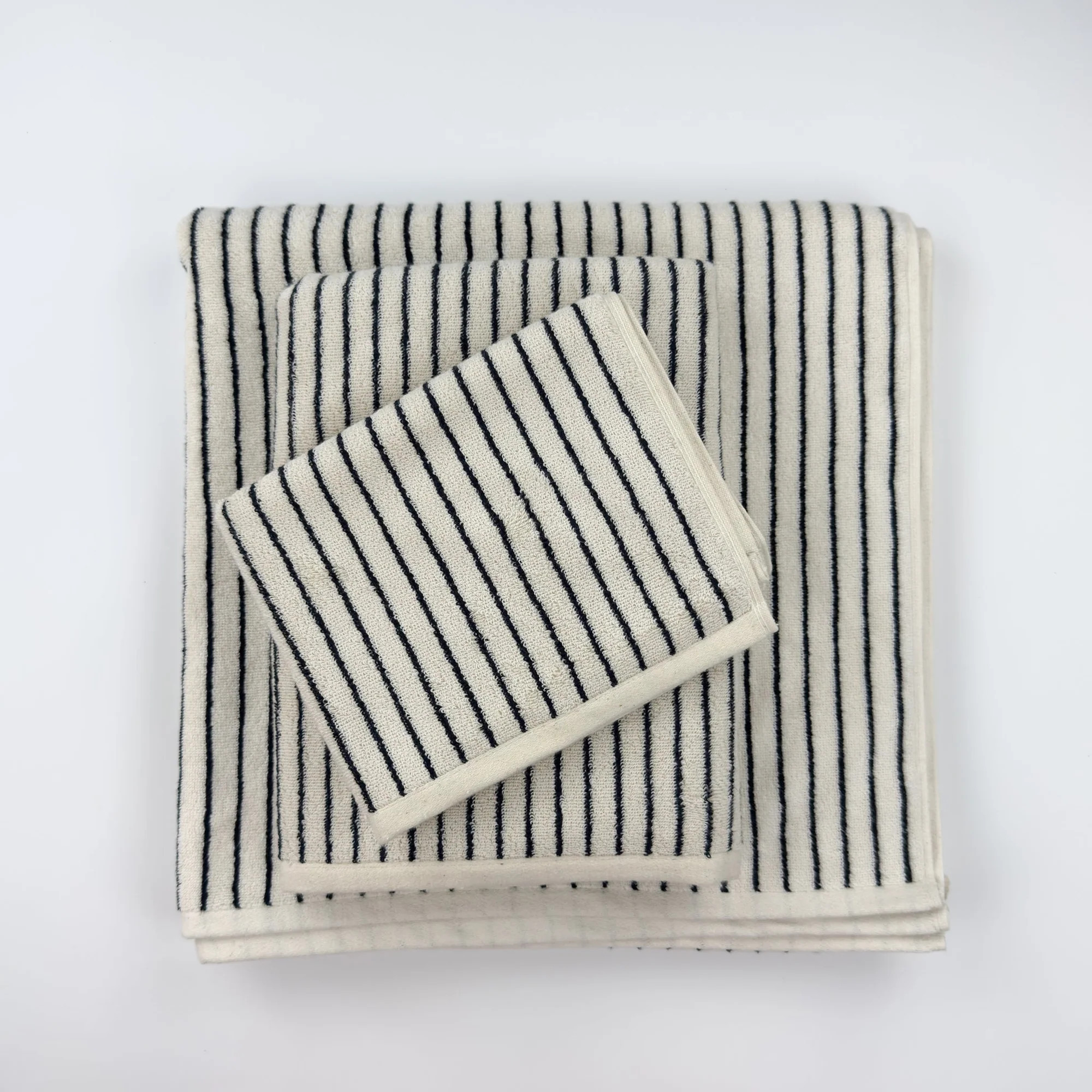 Melika Turkish Cotton Striped Terry Towel | The Loomia