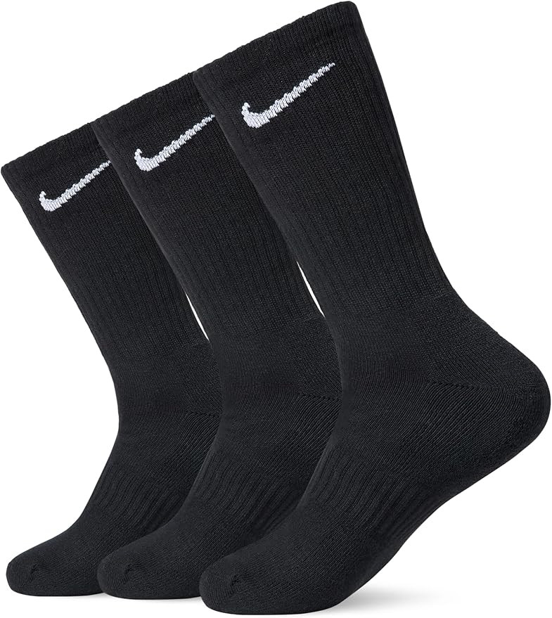 Nike Unisex Adult Everyday Cushioned Training Crew Socks (3 Pairs) | Amazon (US)