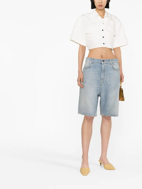 Ausgeblichene Jeans-Shorts | Farfetch Global