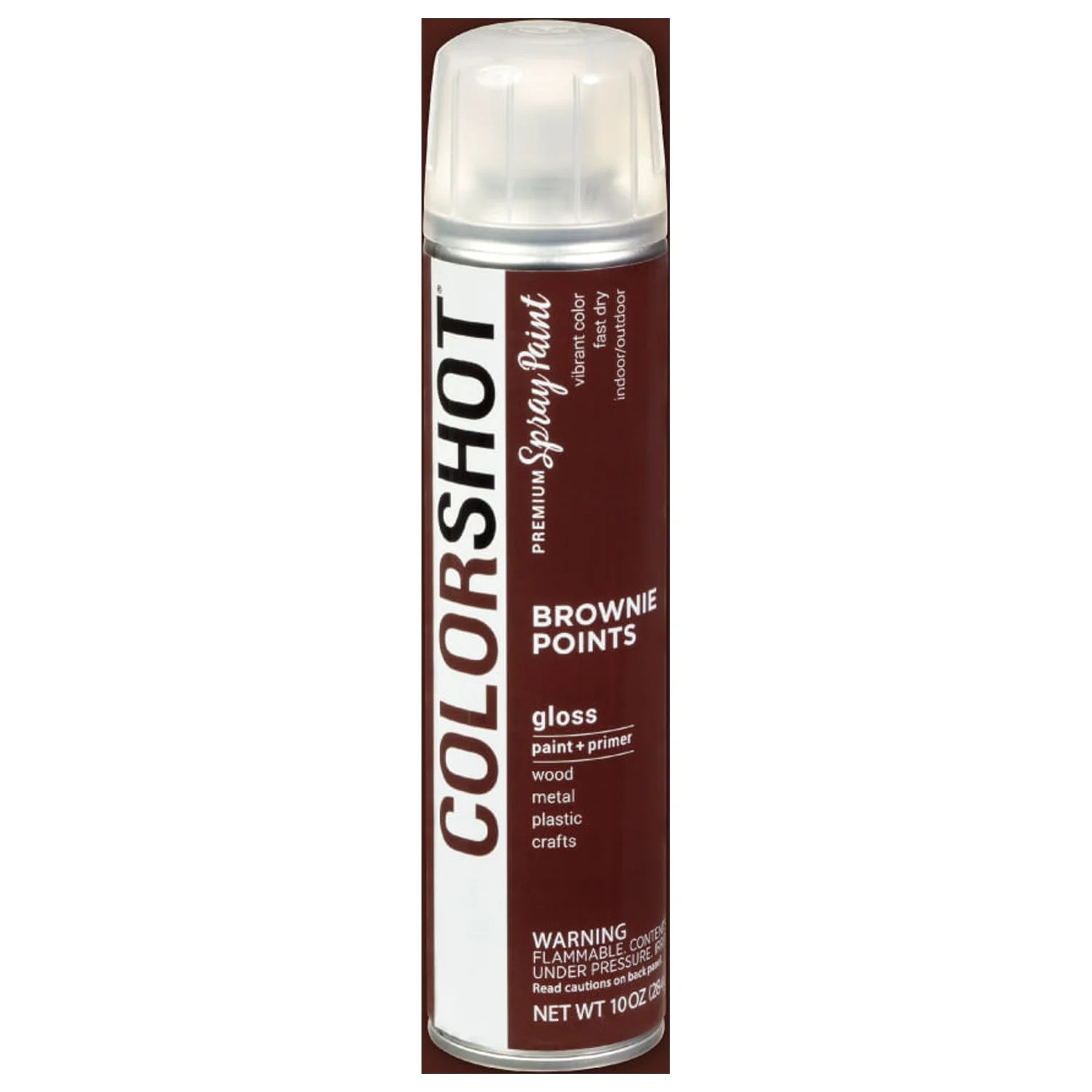 COLORSHOT Premium Gloss Brownie Points Spray Paint - 10 oz. - Dark Brown - Walmart.com | Walmart (US)