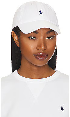 Polo Ralph Lauren Chino Cap in White & Marlin Blue from Revolve.com | Revolve Clothing (Global)
