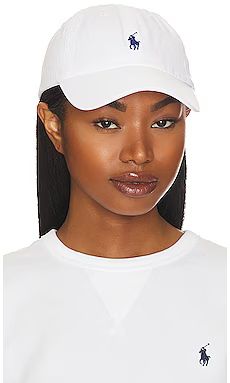 Polo Ralph Lauren Chino Cap in White & Marlin Blue from Revolve.com | Revolve Clothing (Global)