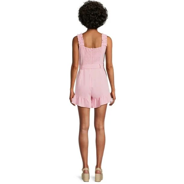 Label Rail x CheapChicFinds Women's Sleeveless Ruffle Romper | Walmart (US)
