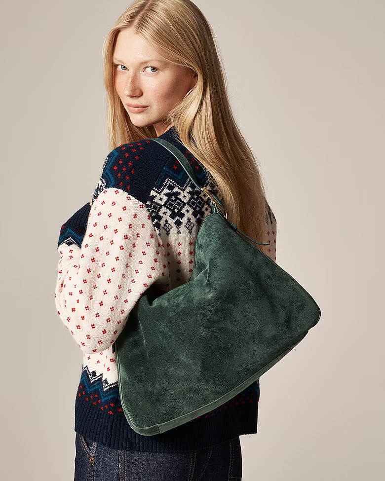 Berkeley shoulder bag in suede | J. Crew US
