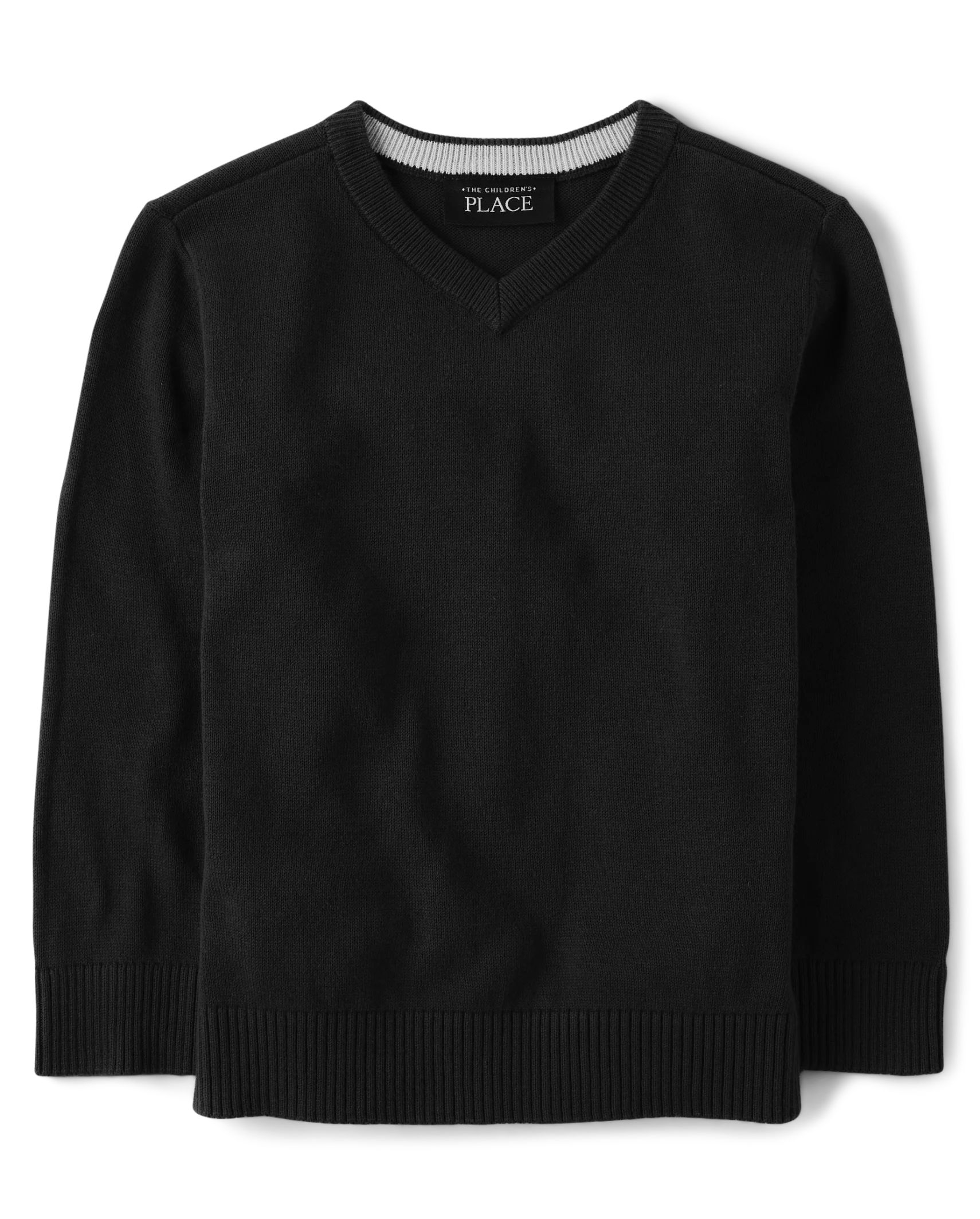 Baby And Toddler Boys V-Neck Sweater - black | The Children's Place