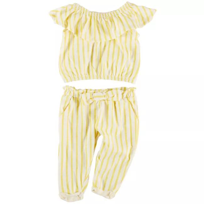 Baby Girls 2-pc. Ruffle Stripe Pant Set | Bealls