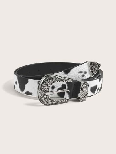 Cow Pattern Western Belt | SHEIN