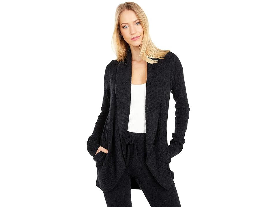 Barefoot Dreams Cozychic Lite Circle Cardi Women's Clothing Black : XL (US 16), Rayon/Nylon | Zappos