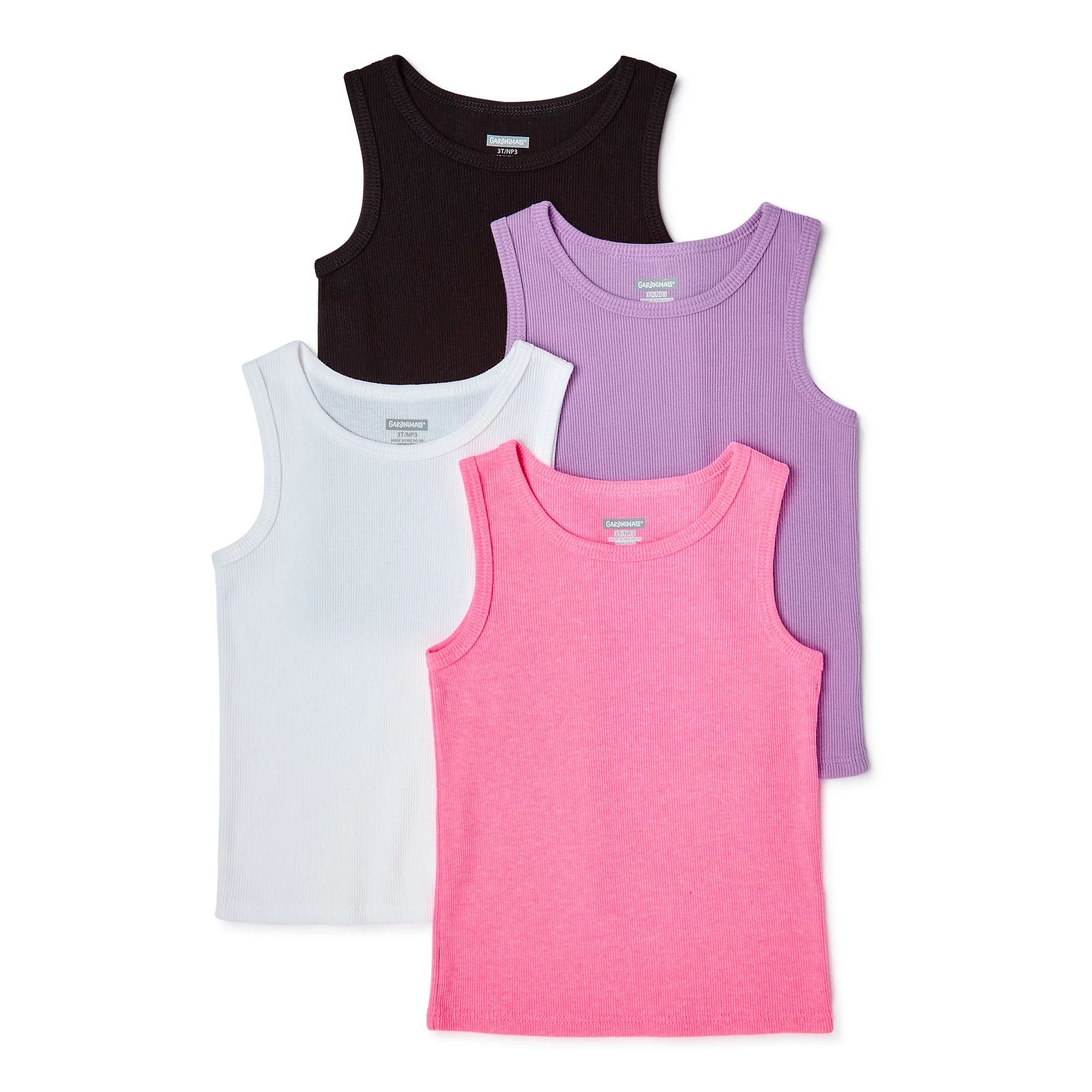 Garanimals Baby & Toddler Girls Solid Tank Tops, 4-Pack, Sizes 12M-5T | Walmart (US)