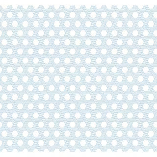 LILLIAN AUGUST Luxe Retreat Carolina Blue and Eggshell Cabana Wicker Paper Unpasted Wallpaper Rol... | The Home Depot
