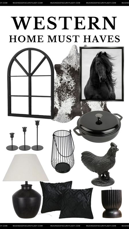 It’s giving Western Gothic, and I’m actually here for it🖤 You can find me listening to Beyoncé’s album on repeat while I add these to my cart🤠

#WalmartPartner @Walmart

spring, walmart, western gothic, black home decor, stallion, horse portrait, candle holder, black lamp, country house decorations, black cowhide rug, chicken, candle, kitchen appliances

#LTKhome #LTKfindsunder50 #LTKsalealert