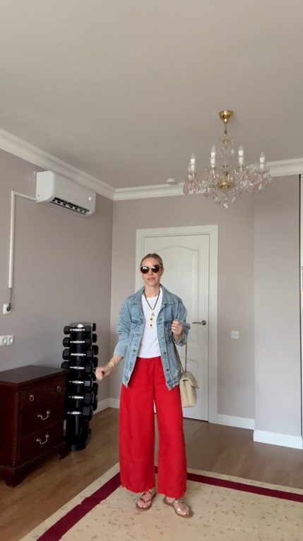 Casual summer outfit with cropped white tee, barrel leg linen pants, shell necklace, tomato red pants

#LTKTravel #LTKSaleAlert #LTKSeasonal