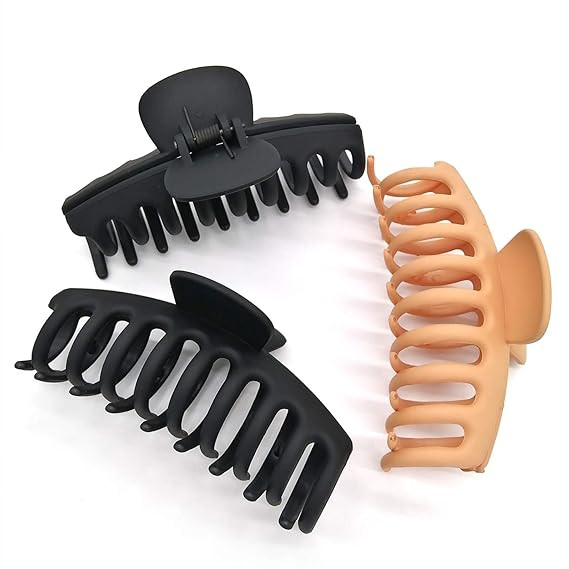 Nalodu Hair Claw Clips Large 4 Inch No Slip Big Jaw Clip Clamp Assorted Colors for Thin Fine Thic... | Amazon (US)
