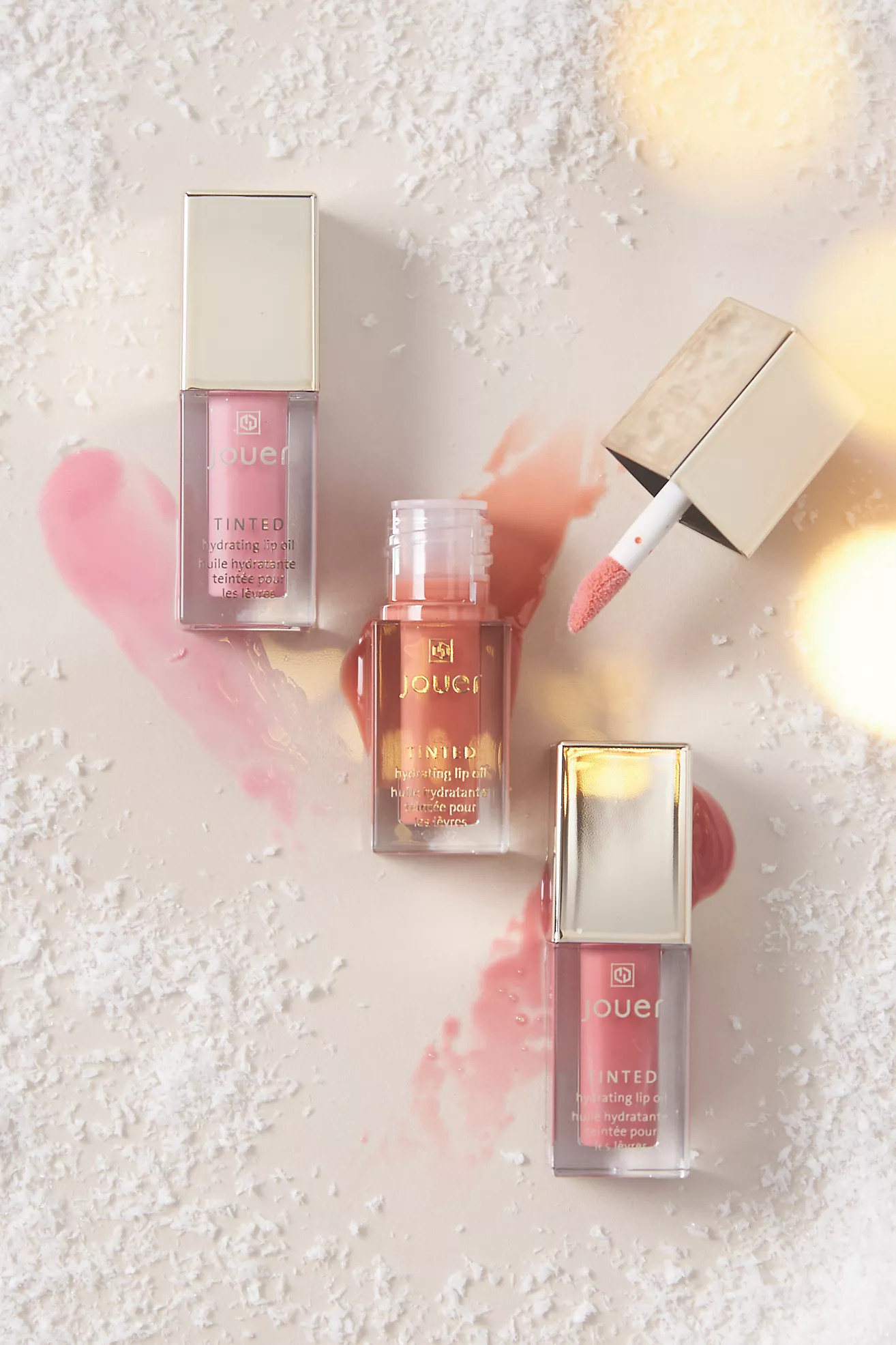 Jouer Cosmetics Bonnes Fêtes Deluxe Mini Lip Oil Trio Set | Anthropologie (US)