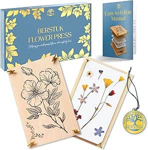Berstuk Large Flower Press Kit for Adults The Flower Preservation Kit Measures 10.8" x 6.9" • O... | Amazon (US)