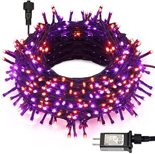 WATERGLIDE 98.5FT 300 LED Halloween Decorative String Lights, 8 Lighting Modes Plug in Black Wire LE | Amazon (US)