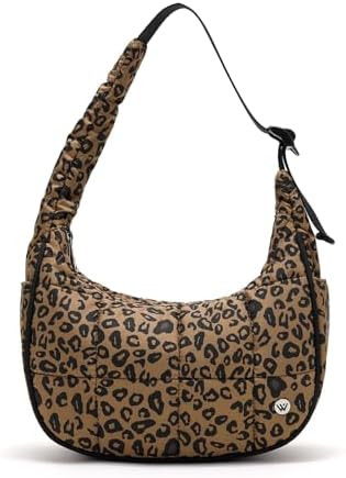 WESTBRONCO Small Puffer Crescent Shoulder Bag for Women, Nylon Quilted Shoulder Purses, Puffy Han... | Amazon (US)