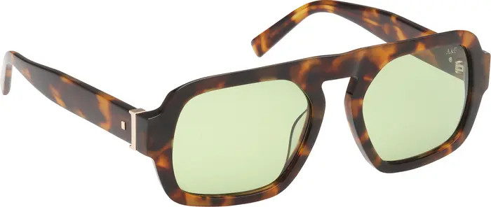 ABERCROMBIE & FITCH 53mm Navigator Sunglasses in Shiny Beige /Blush Lens at Nordstrom | Nordstrom