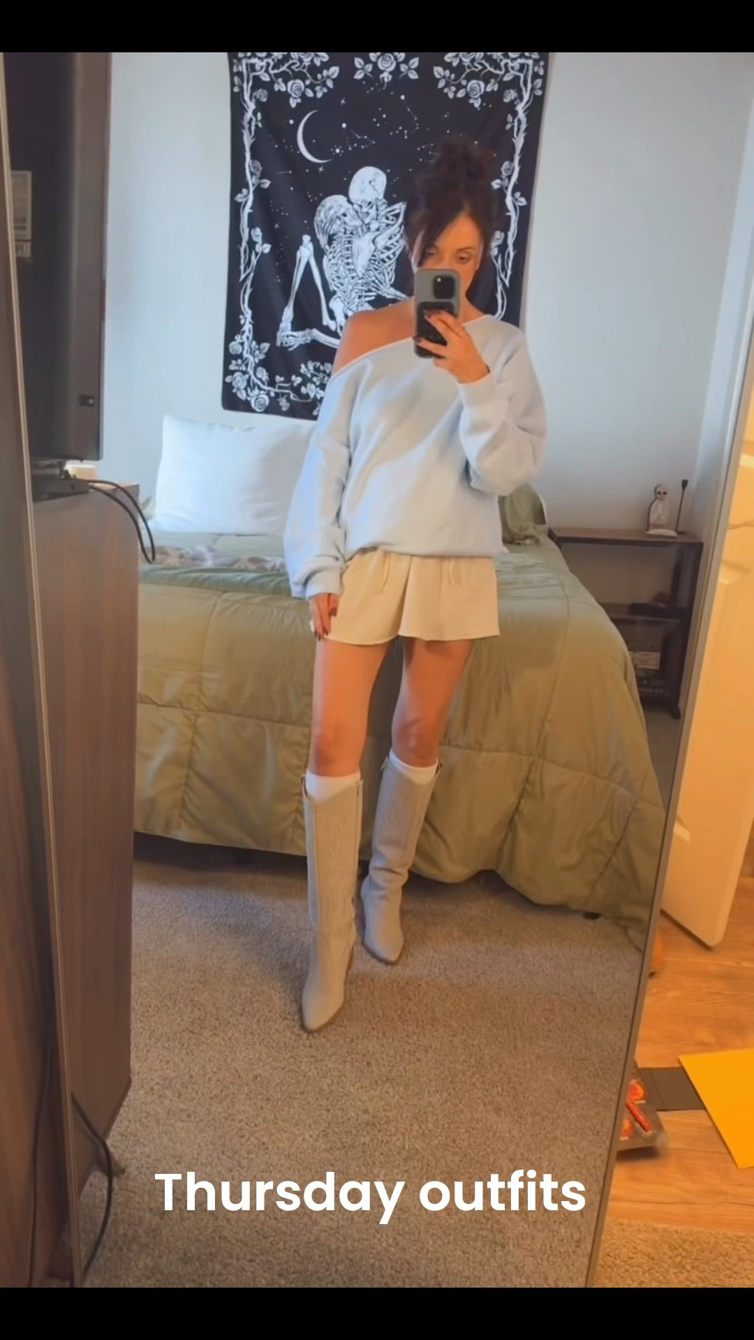 All of today’s outfits! ✨❤️🫶

#fallstyle #falljeans #cowboyboots #highsocks #slouchysweater 

#LTKTall #LTKSaleAlert #LTKSeasonal