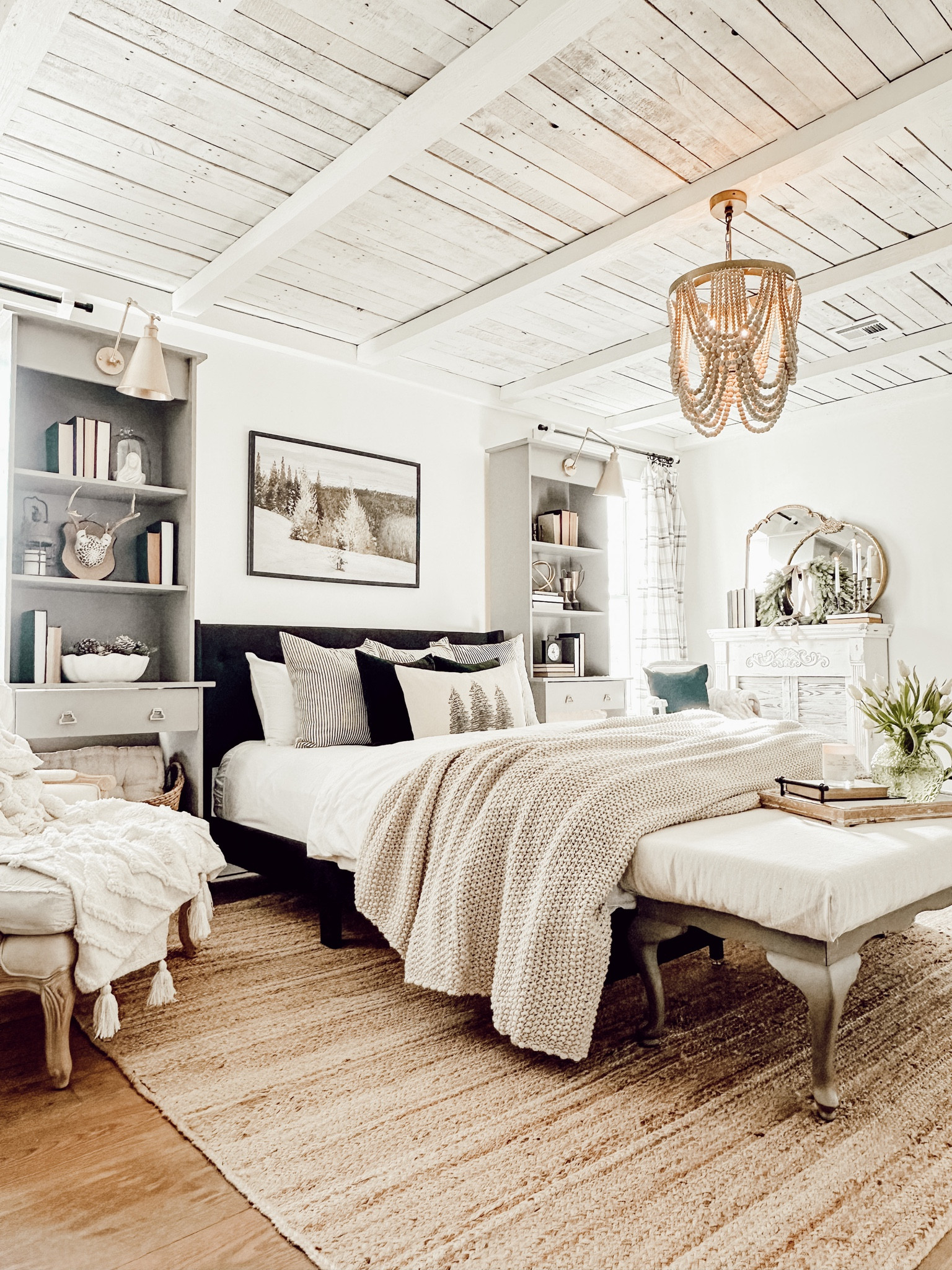 Master Bedroom Reveal!! We finally finished up our Master and I’m soaking up all of the cozy goodness! #cottagesandbungalows #southernlivingmag #americanfarmhouse #cottagestyle #countrylivingmag #betterhomesandgardens #mybhg #returninggracedesigns  #americanfarmhousestyle
#vintagefarmhouse #vintagestyle #viralreels #fixerupperstyle #cottagestyle 
#targetstyle #ourwellseasonedhome #studiomcgee #magnolianetwork #neutraldecor #countrysamplerfarmhousestyle #countrysamplermagazine #paintedfurniture #fleamarketdecor #masterbedroom #homerenovation #targetstyle #target

#LTKhome #LTKSeasonal