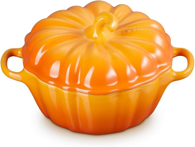 Le Creuset Stoneware Figural Pumpkin Petite Cocotte, 12 oz., Persimmon | Amazon (US)