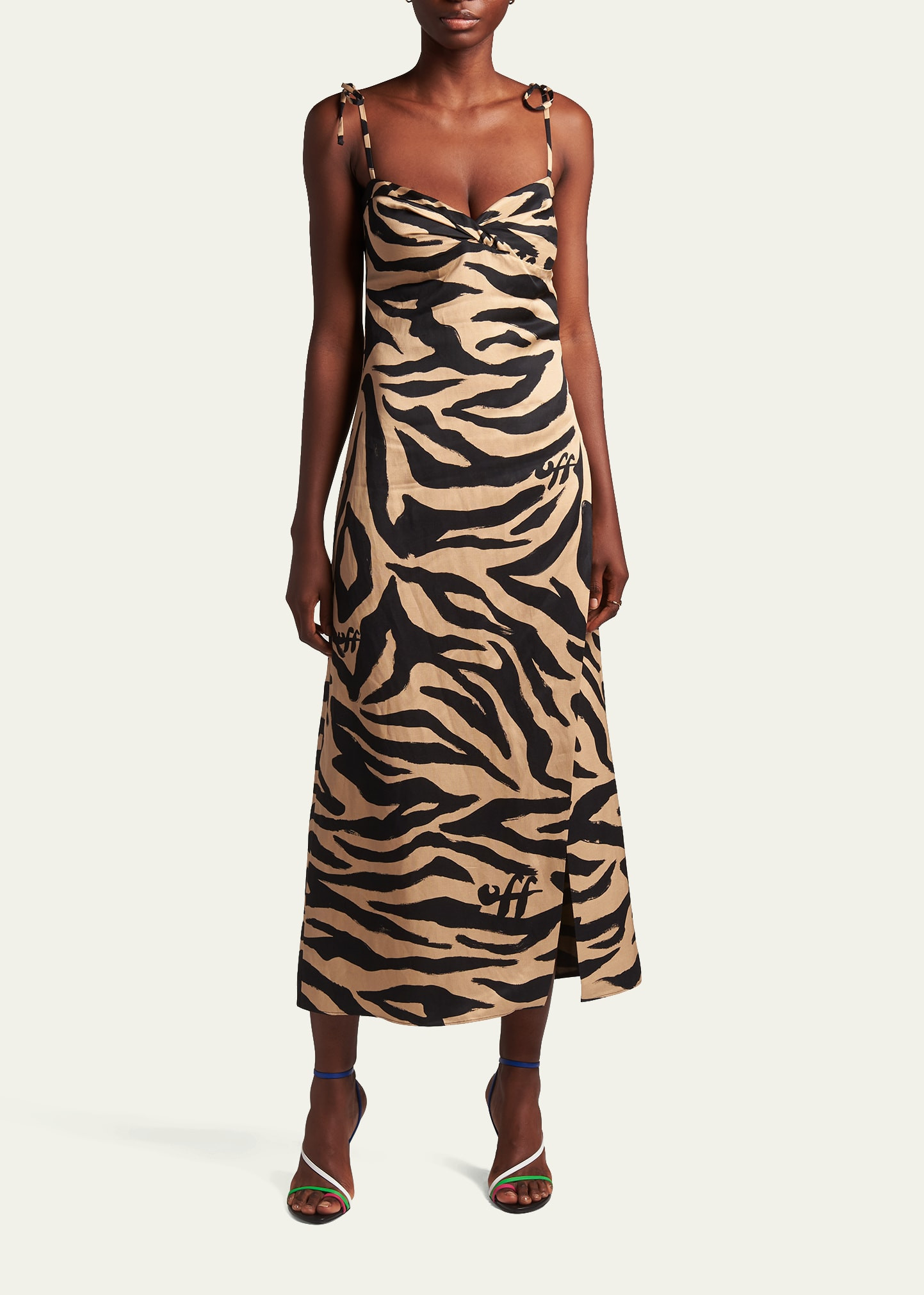Twisted Zebra-Print Maxi Dress | Bergdorf Goodman
