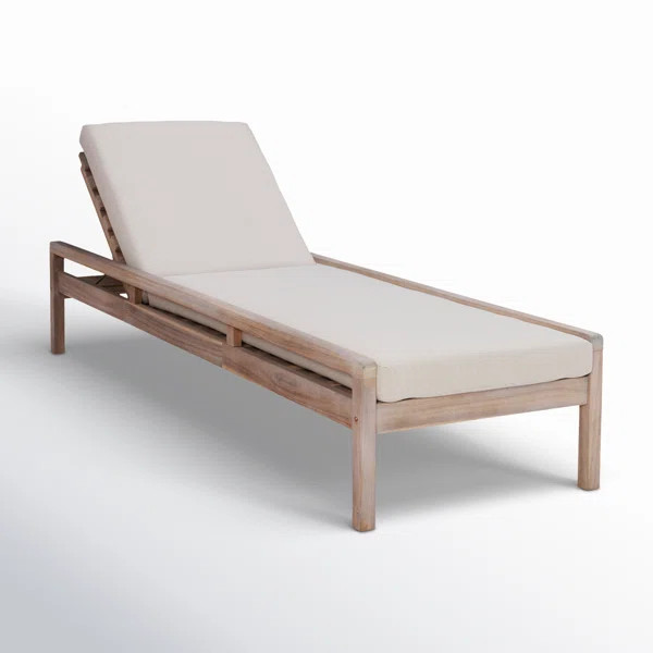 Amina Outdoor Acacia Chaise Lounge | Wayfair North America