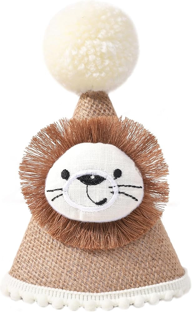 Wild One Lion Birthday Hat - Jungle Lion Birthday Party Decorations,Boy Birthday Crown Outfit,Woo... | Amazon (US)