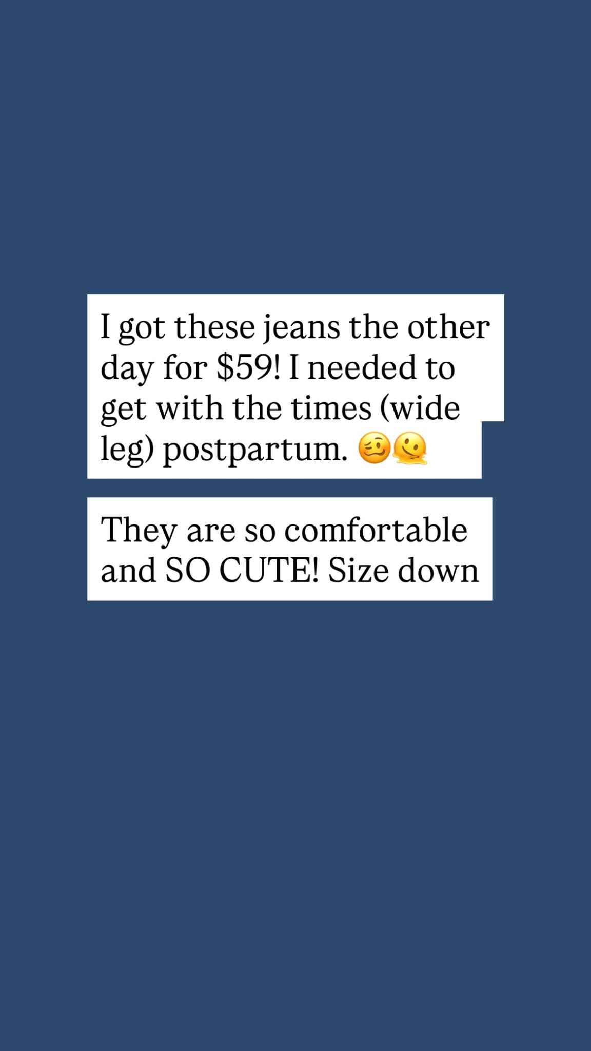 Size down. Cutest wide leg jeans