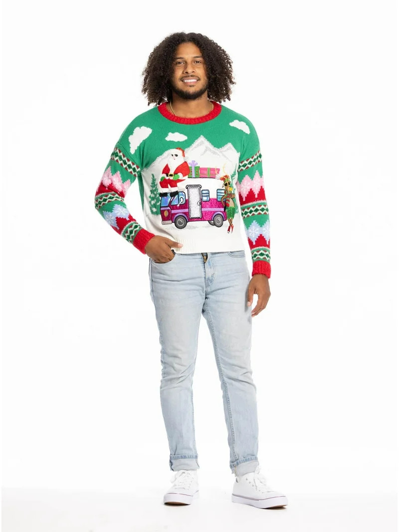 Jollidays x Glitter and Lazers Women's Claus a Scene Sweater, Sizes S-5X | Walmart (US)
