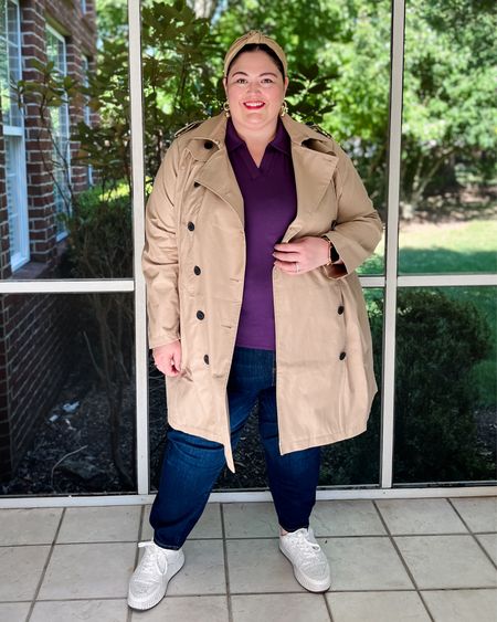 Why does a trench coat make every outfit better?! All pieces here are size inclusive 00-40. Plus size fall outfit. #ltkcurves 

#LTKover40 #LTKplussize