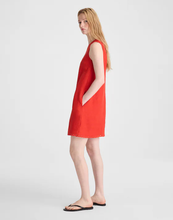 Mini Shift Dress in 100% Linen | Madewell