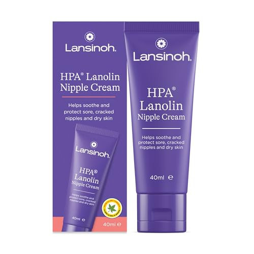 Lansinoh HPA Lanolin Nipple Cream for sore nipple & cracked skin, 100% natural single ingredient, breastfeeding essential, tasteless, odourless, hospital bag, moisturising, 40ml | Amazon (UK)