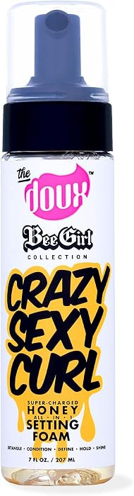 The Doux CRAZYSEXYCURL Honey Setting Foam - Curly Hair Mousse - All-in-One Styler for All Hair Ty... | Amazon (US)
